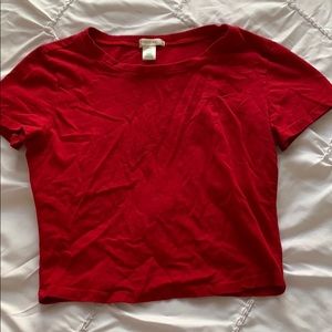 red crop top